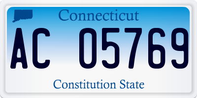 CT license plate AC05769