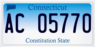 CT license plate AC05770