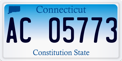 CT license plate AC05773