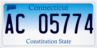 CT license plate AC05774