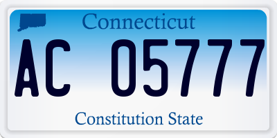 CT license plate AC05777