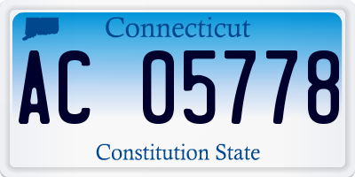 CT license plate AC05778