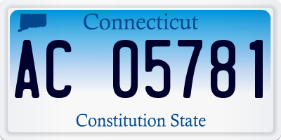 CT license plate AC05781