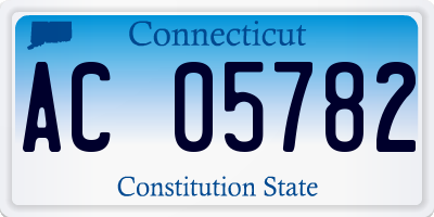 CT license plate AC05782