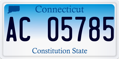 CT license plate AC05785