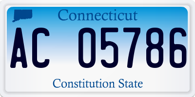 CT license plate AC05786