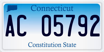 CT license plate AC05792