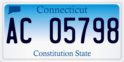 CT license plate AC05798