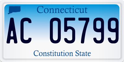 CT license plate AC05799