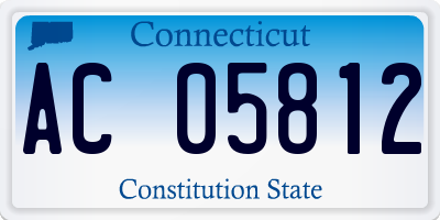 CT license plate AC05812