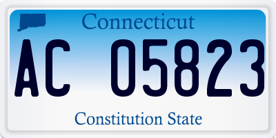 CT license plate AC05823