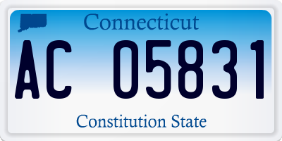 CT license plate AC05831