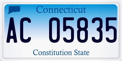 CT license plate AC05835