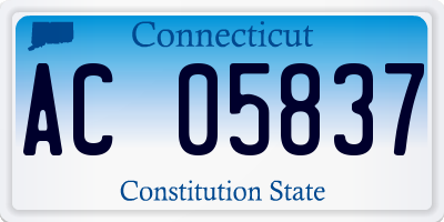 CT license plate AC05837
