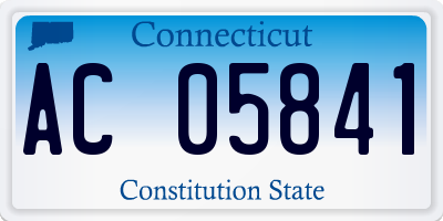 CT license plate AC05841