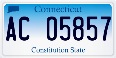 CT license plate AC05857