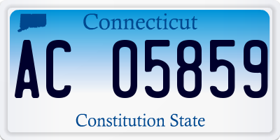 CT license plate AC05859
