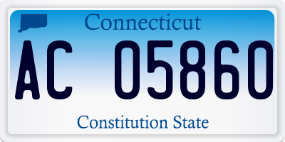 CT license plate AC05860