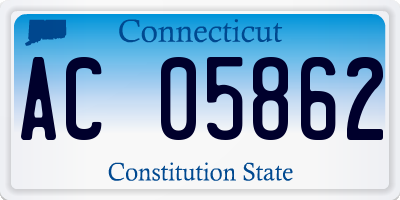 CT license plate AC05862