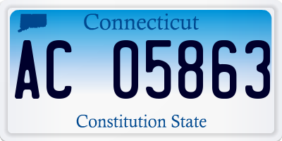 CT license plate AC05863