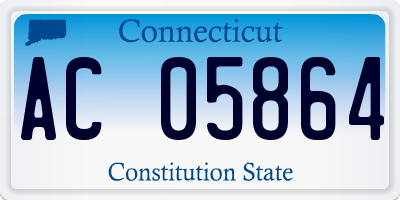 CT license plate AC05864