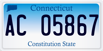 CT license plate AC05867
