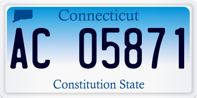CT license plate AC05871