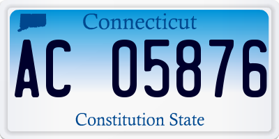 CT license plate AC05876