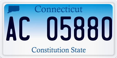 CT license plate AC05880