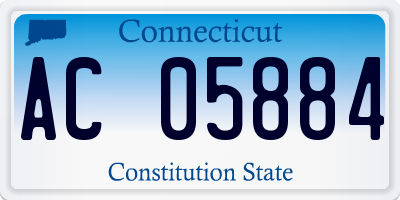 CT license plate AC05884
