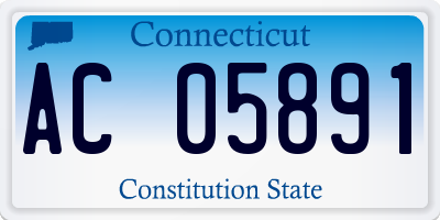CT license plate AC05891
