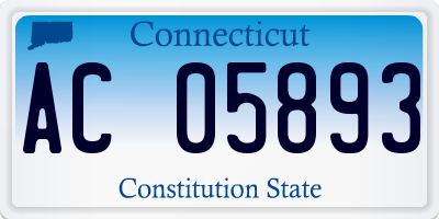 CT license plate AC05893
