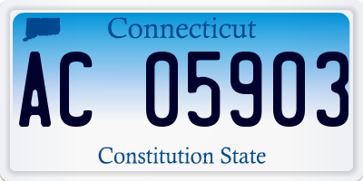 CT license plate AC05903