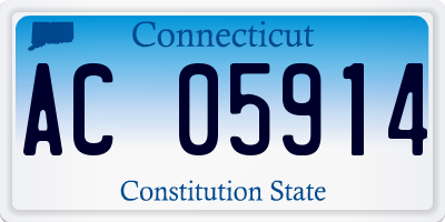 CT license plate AC05914