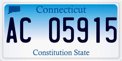 CT license plate AC05915