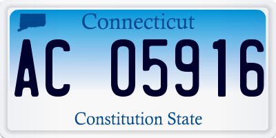 CT license plate AC05916