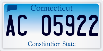 CT license plate AC05922