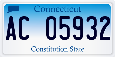 CT license plate AC05932