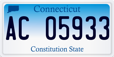 CT license plate AC05933