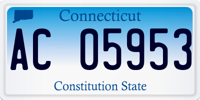 CT license plate AC05953