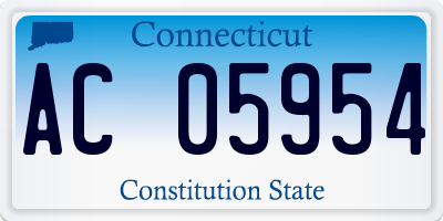 CT license plate AC05954