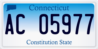 CT license plate AC05977