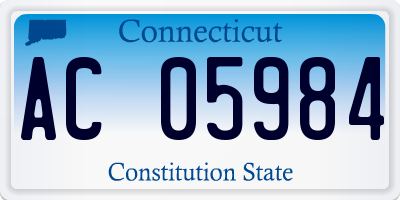 CT license plate AC05984
