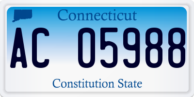 CT license plate AC05988