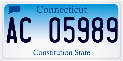 CT license plate AC05989