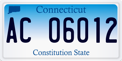 CT license plate AC06012