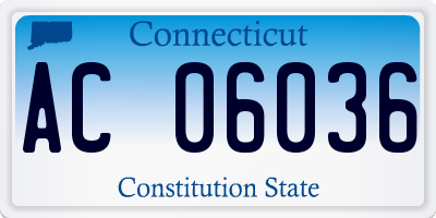 CT license plate AC06036