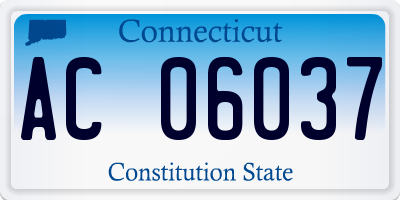 CT license plate AC06037