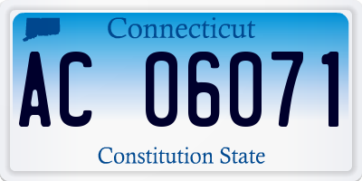 CT license plate AC06071