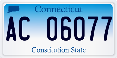 CT license plate AC06077
